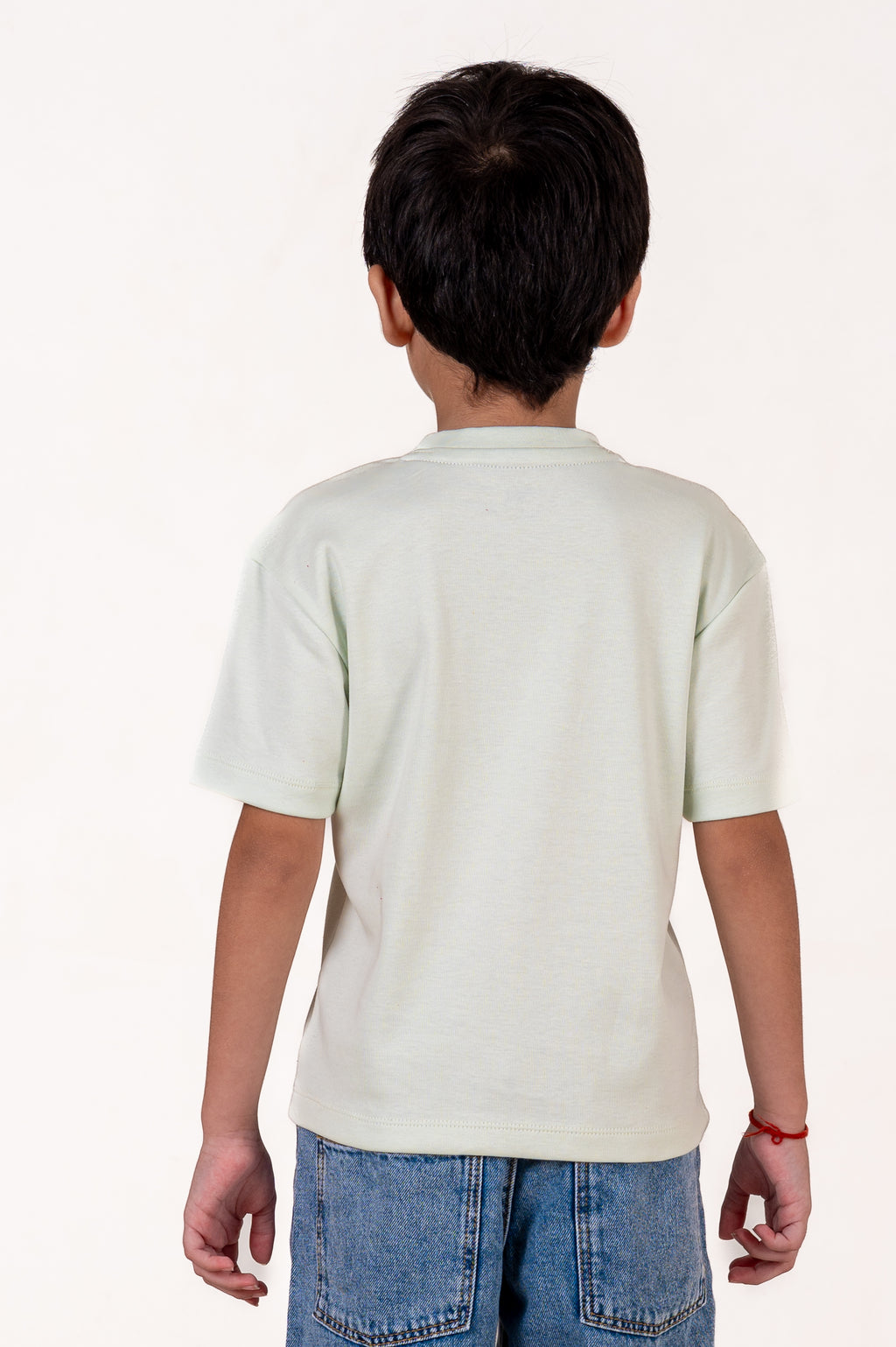 Crew Neck With Puff Print Pista Green