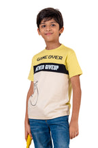 Crew Neck And Cut & Sew With Hd Print Pale Green