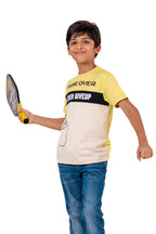 Crew Neck And Cut & Sew With Hd Print Pale Green