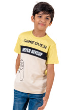 Crew Neck And Cut & Sew With Hd Print Pale Green