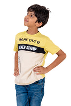 Crew Neck And Cut & Sew With Hd Print Pale Green