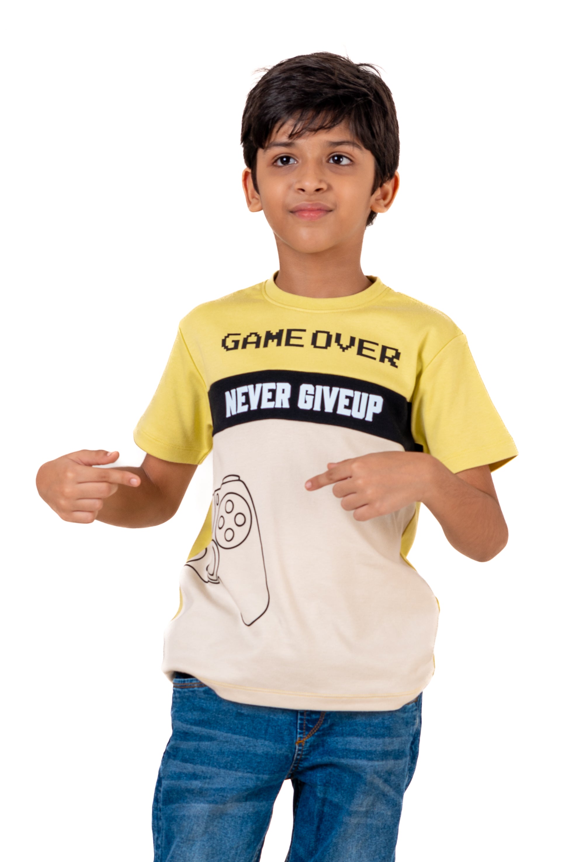 Crew Neck And Cut & Sew With Hd Print Pale Green