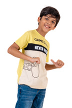 Crew Neck And Cut & Sew With Hd Print Pale Green