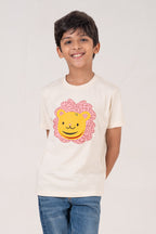 Crew Neck With Applic Emb White