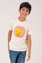 Crew Neck With Applic Emb White