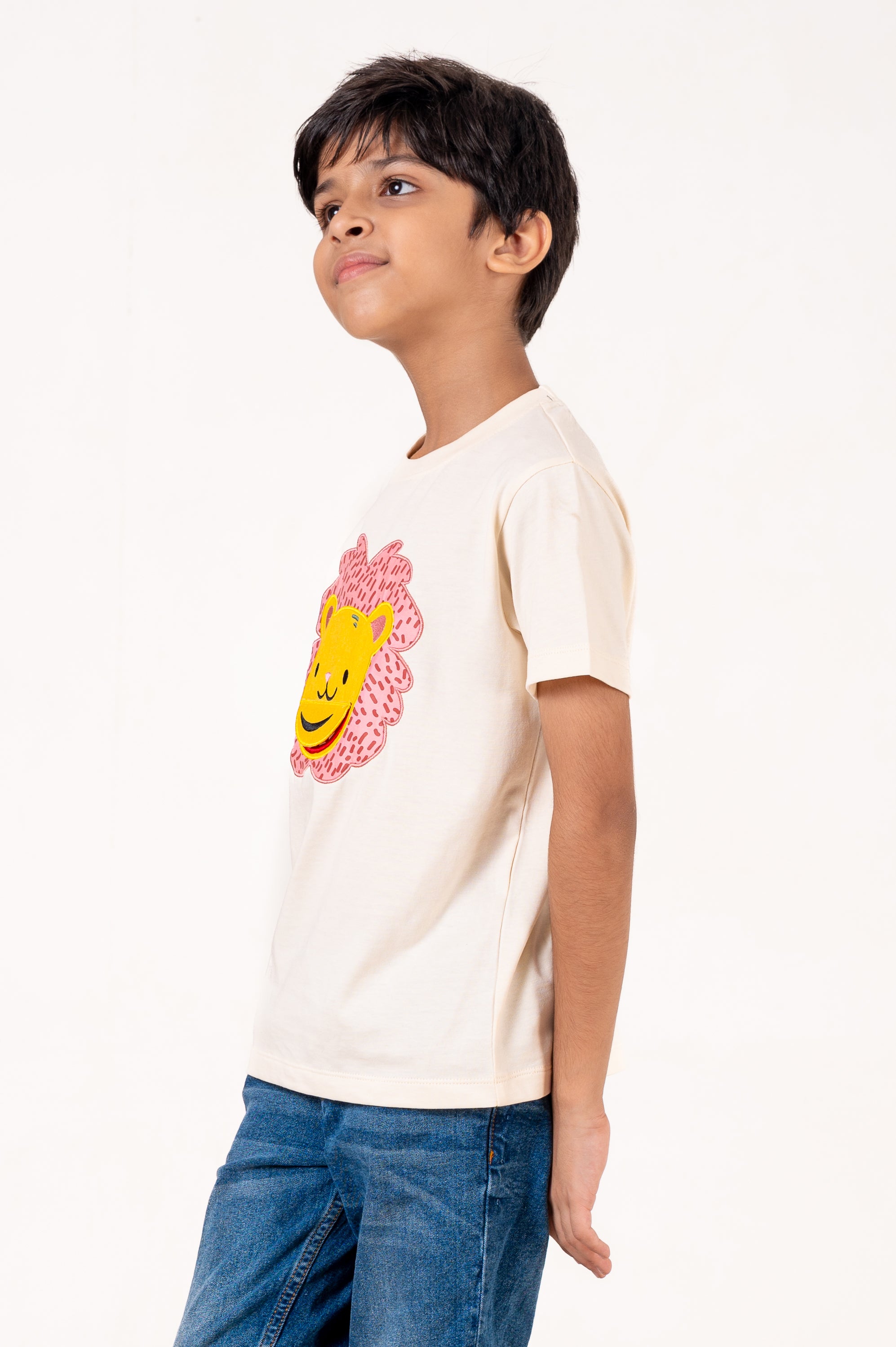 Crew Neck With Applic Emb White