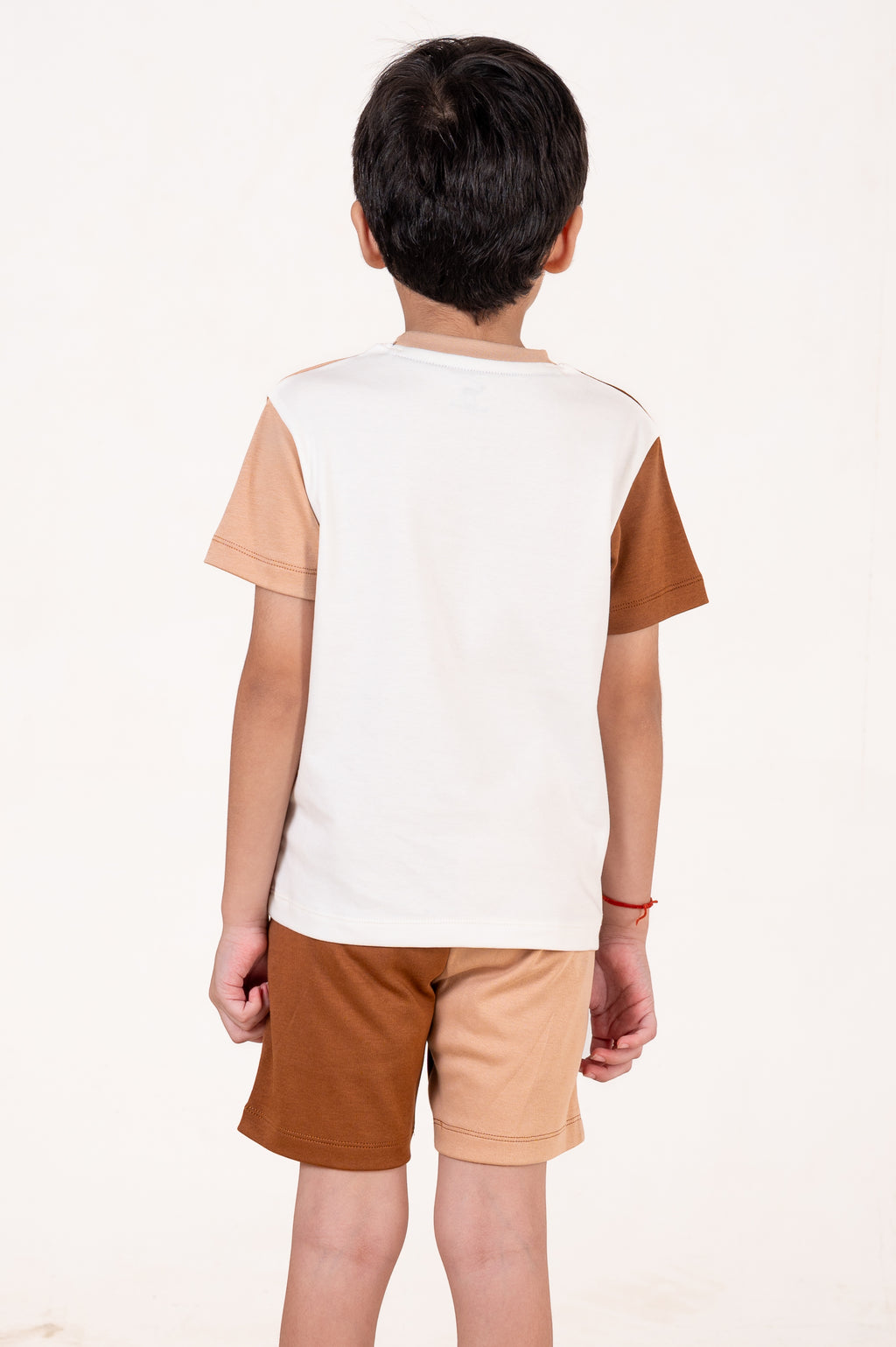 Co Ords With Cut& Sew And Puff Print White