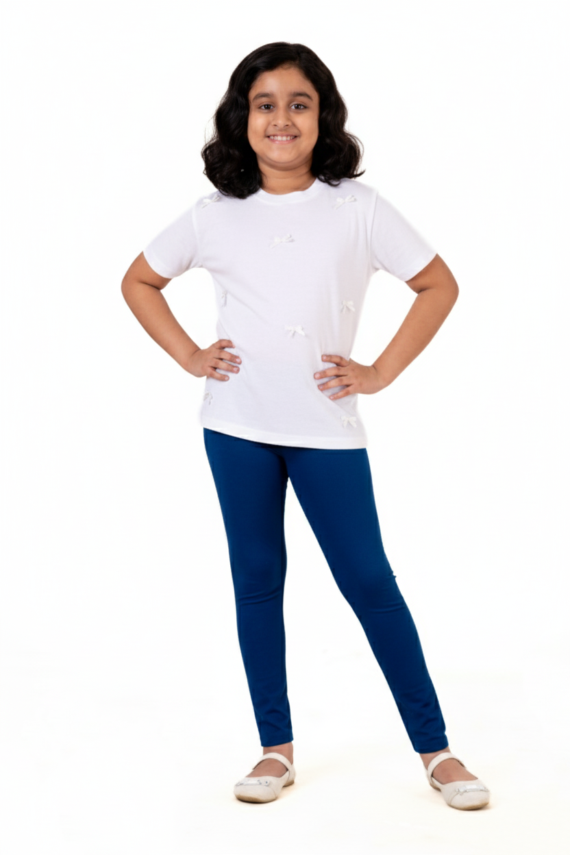 Plain Leggings Estate Blue