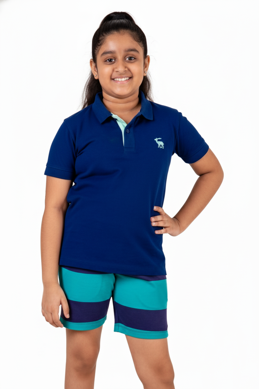 Co Ords With Hd Print Blue Depths