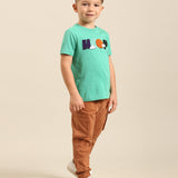Green Regular Fit Printed Tshirt