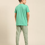 Green Slim Fit Solid Tee