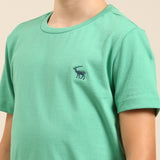 Green Slim Fit Solid Tee