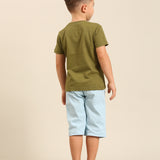 Olive Regular Printed Tee