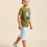 Olive Regular Printed Tee