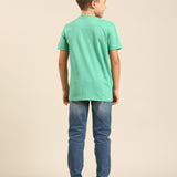 Green Football Printed Tee