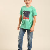 Green Football Printed Tee