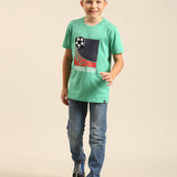 Green Football Printed Tee