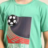 Green Football Printed Tee