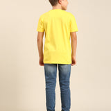 Bright Yellow Slim Printed Tee