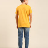 Light Ochre Slim Printed Tee