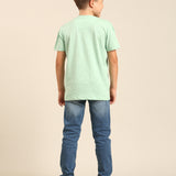 Mint Green Slim Printed Tee