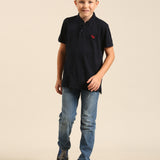 Navy Solid Polo