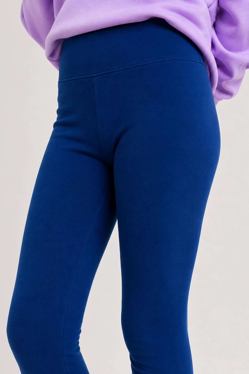 Organic Cotton Plain Leggings Estate Blue
