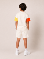 Organic Cotton Co Ords With Cut& Sew And Puff Print White