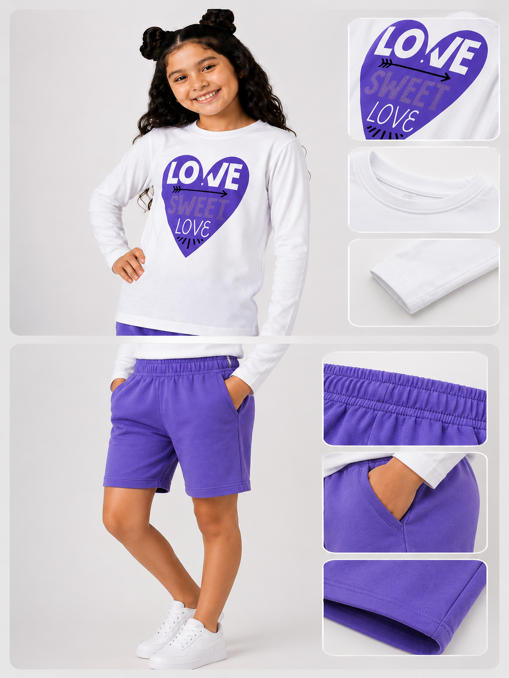 Organic Cotton Co Ords With Normal Print And Sequence Blue