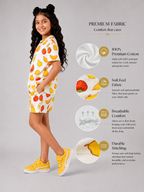 Organic Cotton Co Ords With Aop Print White