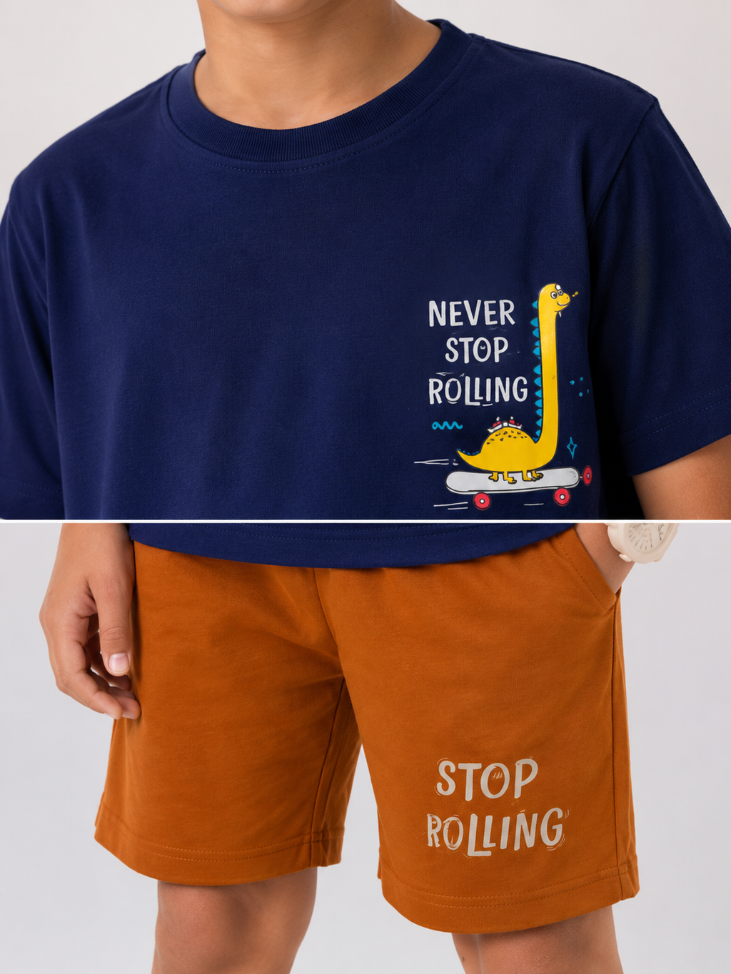 Organic Cotton Co Ords With Print Navy