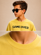 Crew Neck And Cut & Sew With Hd Print Pale Green