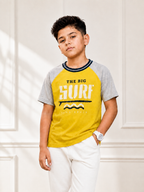 Organic Cotton Ragalon Sleeve With Puff Print Yellow