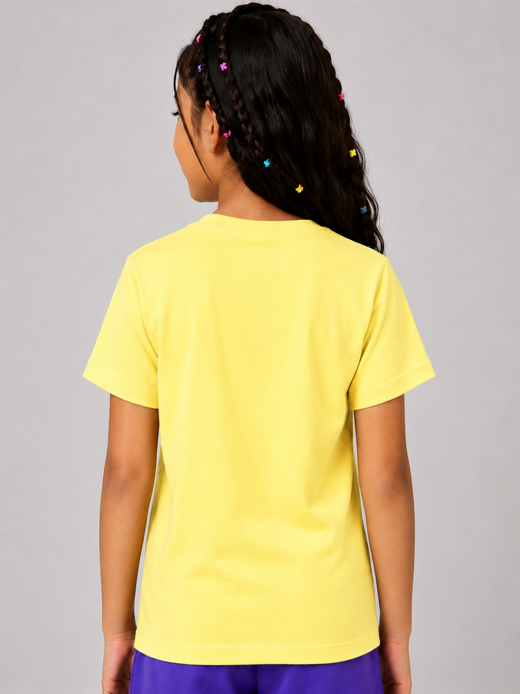 Organic Cotton Crew Neck With Digital Printing Yellow