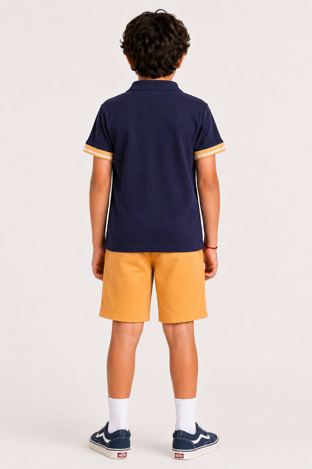 Organic Cotton Co Ords With Stripes Print T Shirt Navy