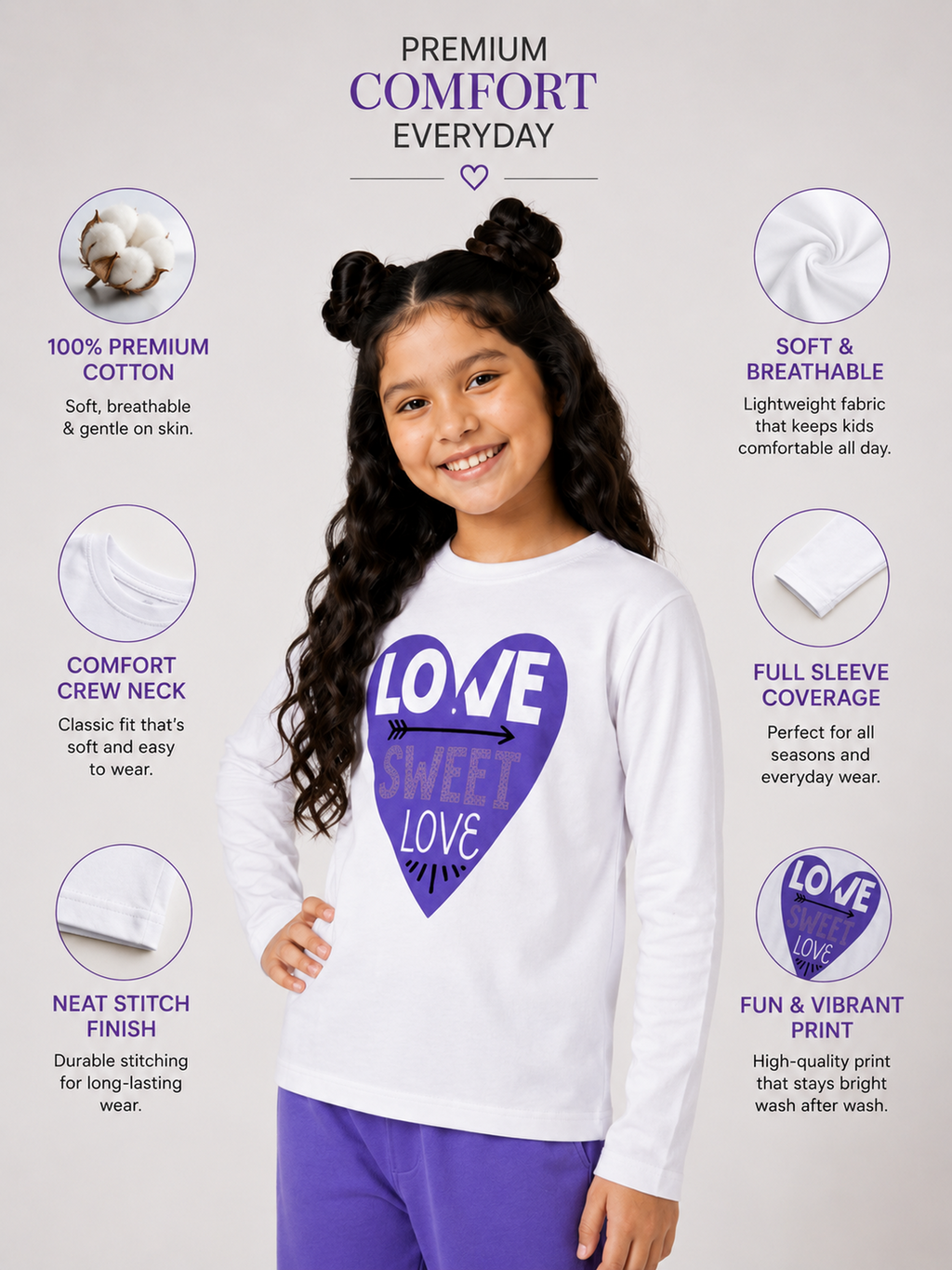Organic Cotton Co Ords With Normal Print And Sequence Blue