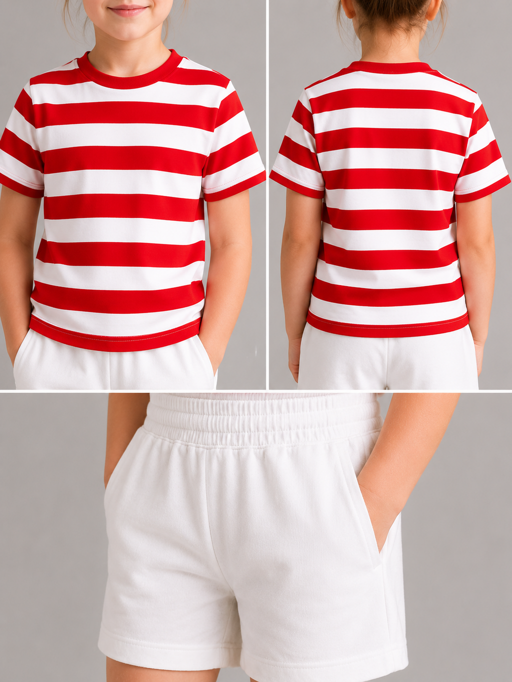 Organic Cotton Co Ords With Yarn Dyed Stripes Cloud Dancer