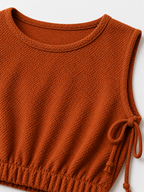 Organic Cotton Co Ords With Popcorn Fabric Ginger Bread