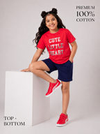 Organic Cotton Co Ords With Foil Print Pink