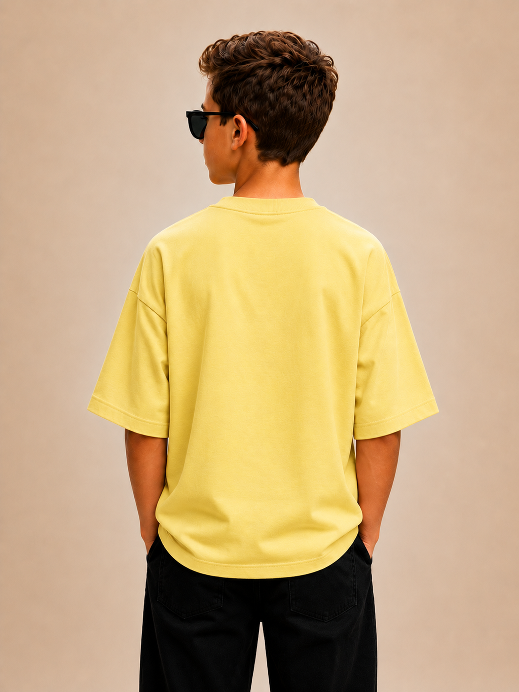 Crew Neck And Cut & Sew With Hd Print Pale Green