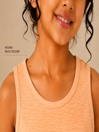 Tank Top With Gilter Print Orange