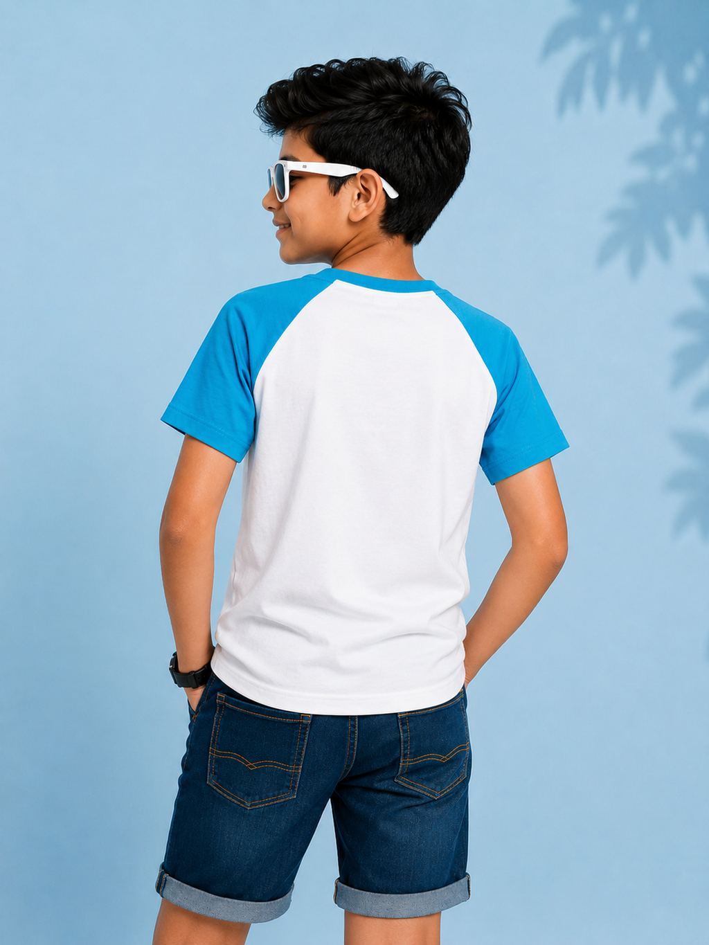 Organic Cotton Ragalon Sleeve With Puff Print White