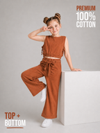 Organic Cotton Co Ords With Popcorn Fabric Ginger Bread