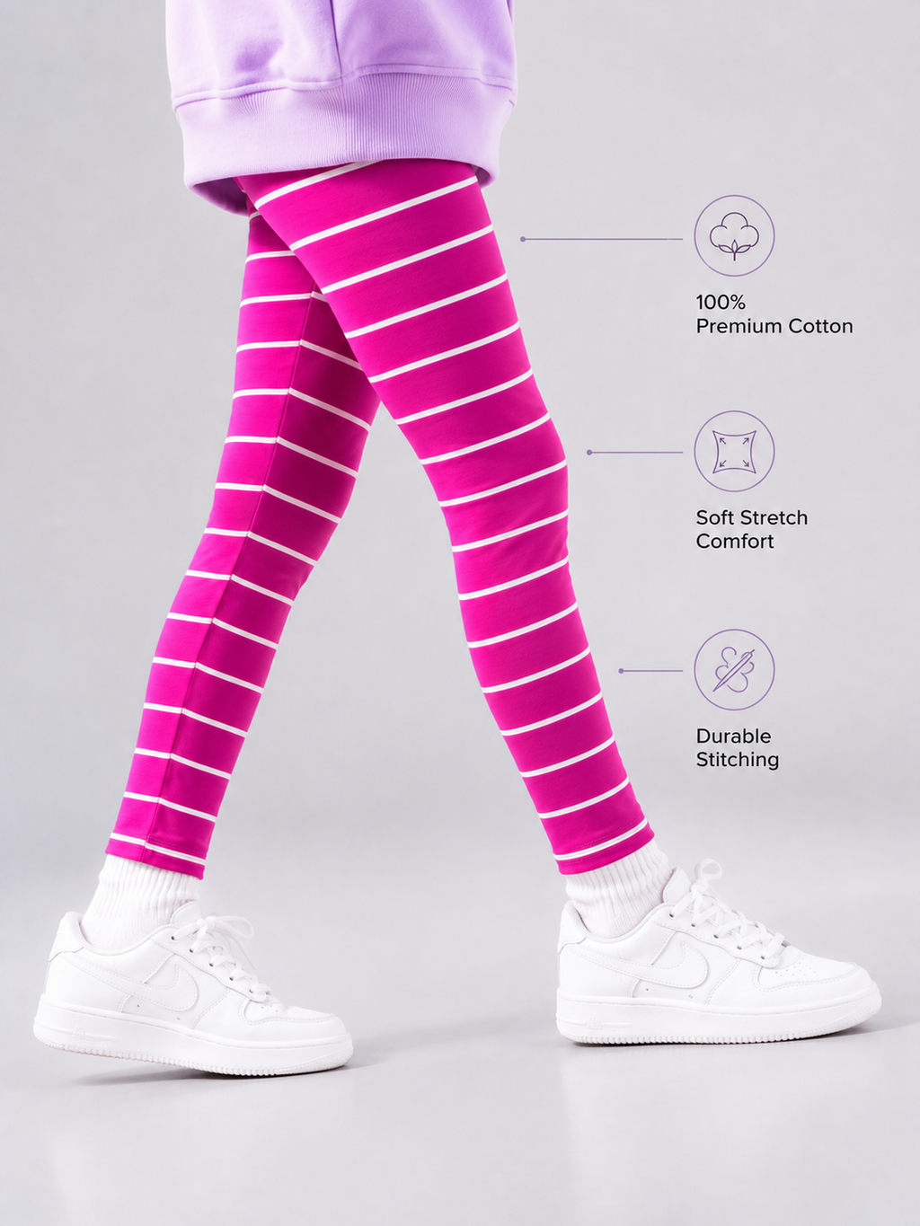 Organic Cotton Yarn Dyed Pant Soft Pink