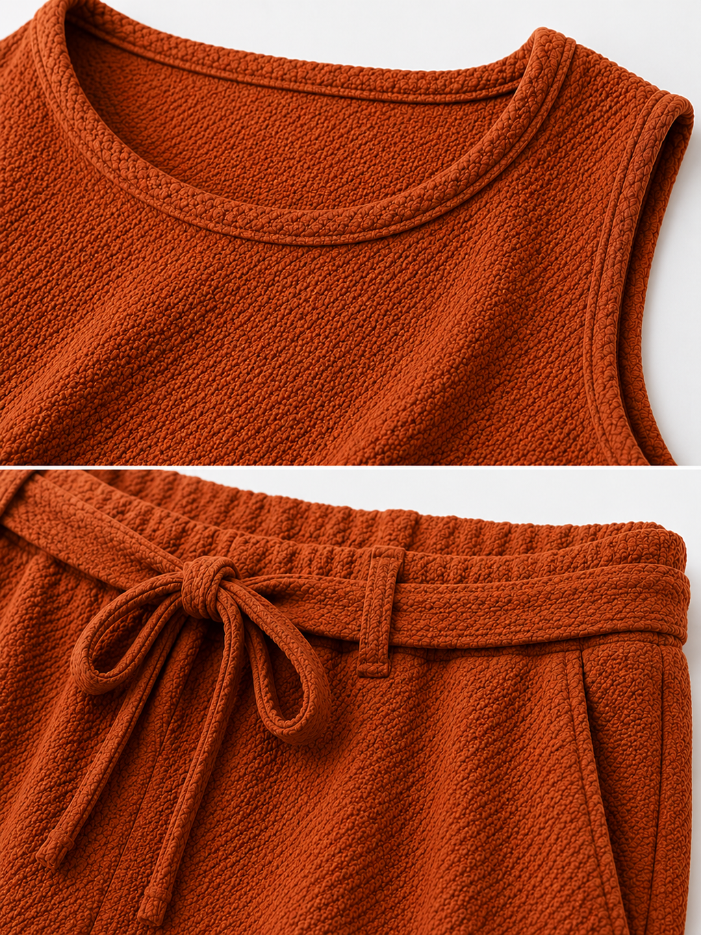 Organic Cotton Co Ords With Popcorn Fabric Ginger Bread